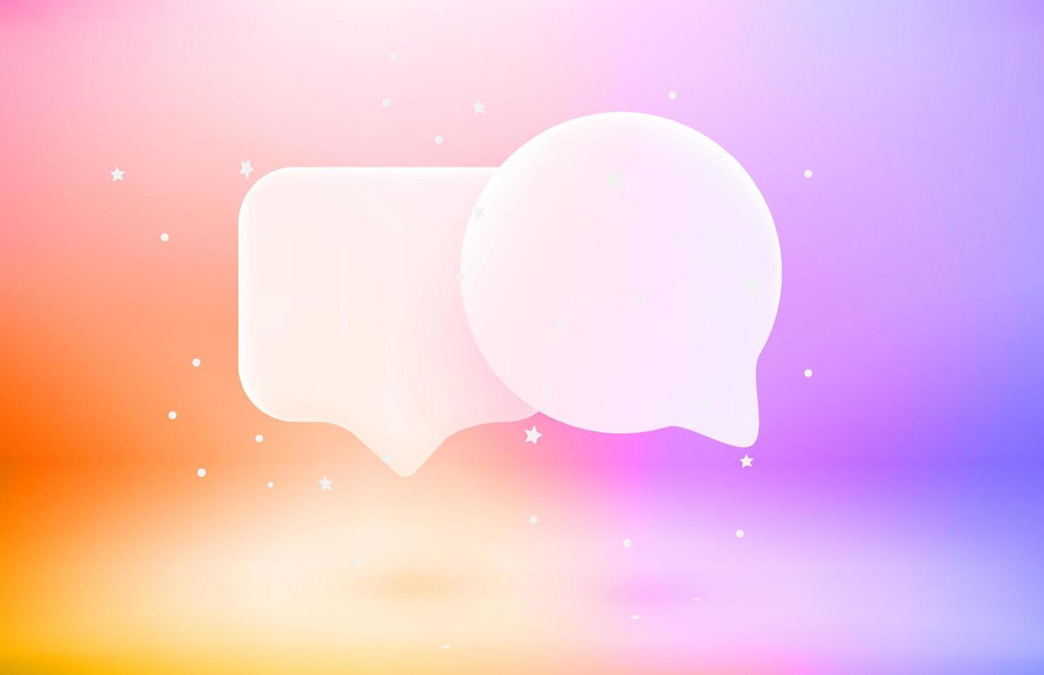 Dialog concept. 3d vector objects with levitation effect