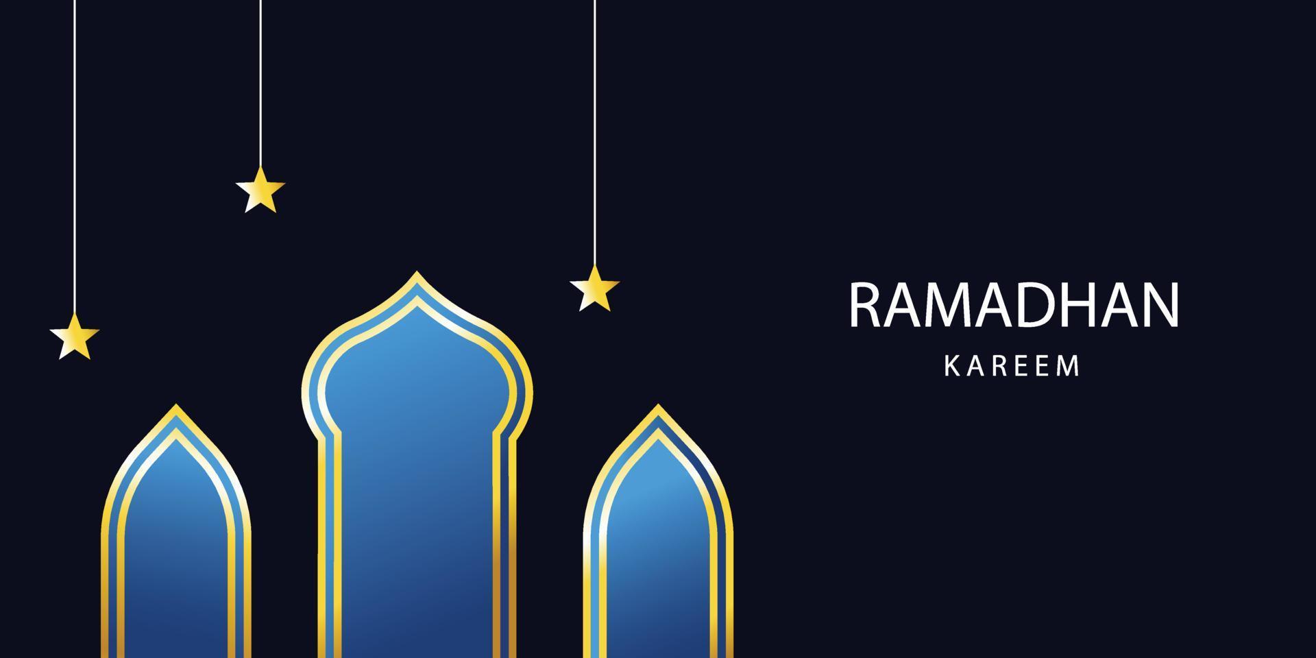 un adorno creativo de la mezquita en negro para el diseño temático del ramadán vector