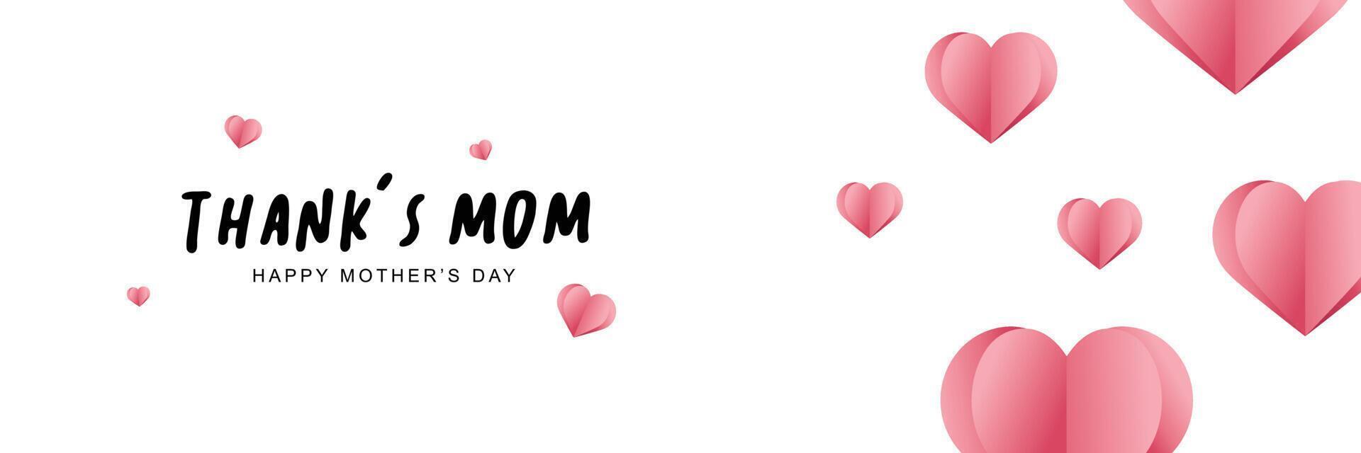 Thanks Mom. an element decoration to celebrate mothers day. vector