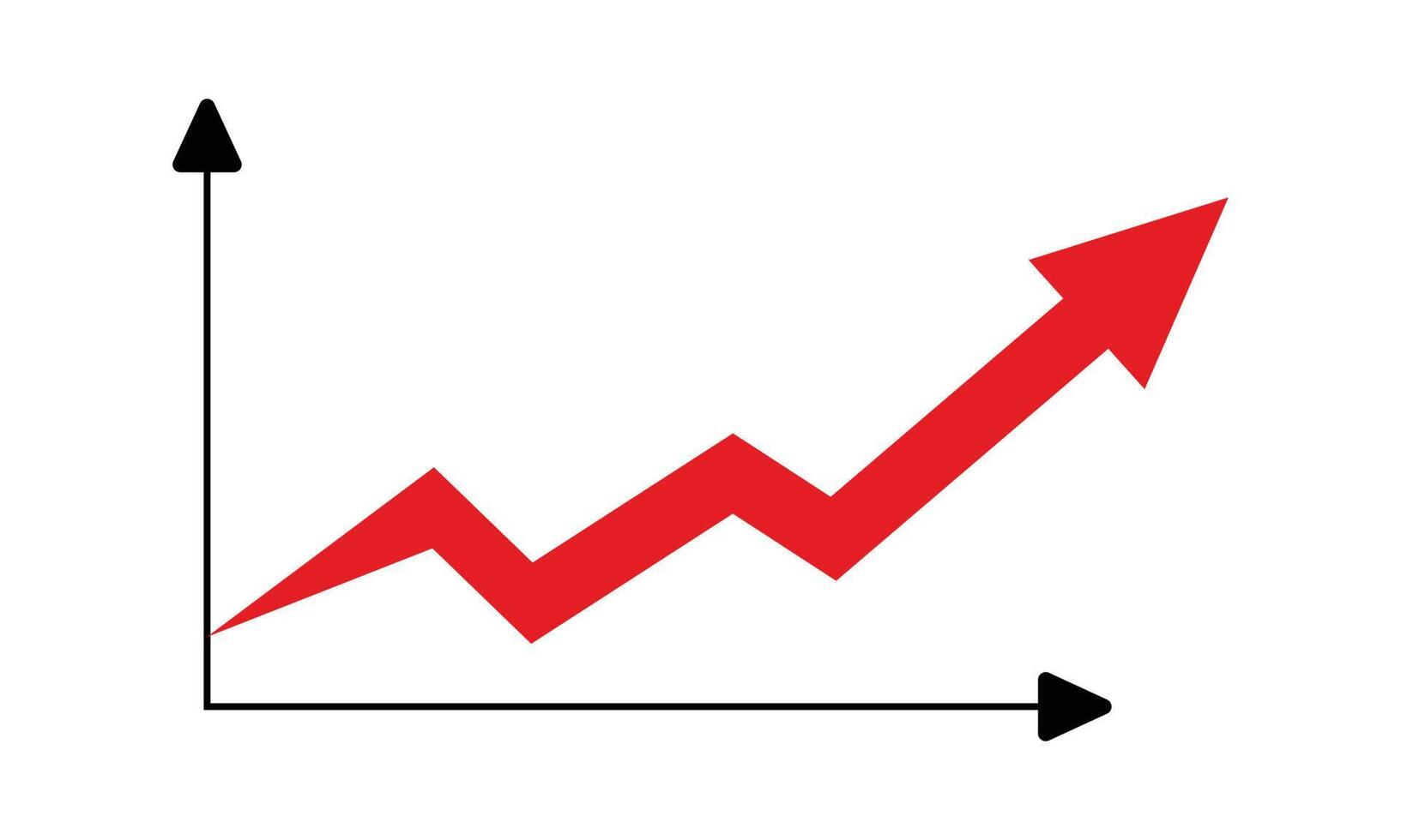 A diagram illustration for the increase chart vector