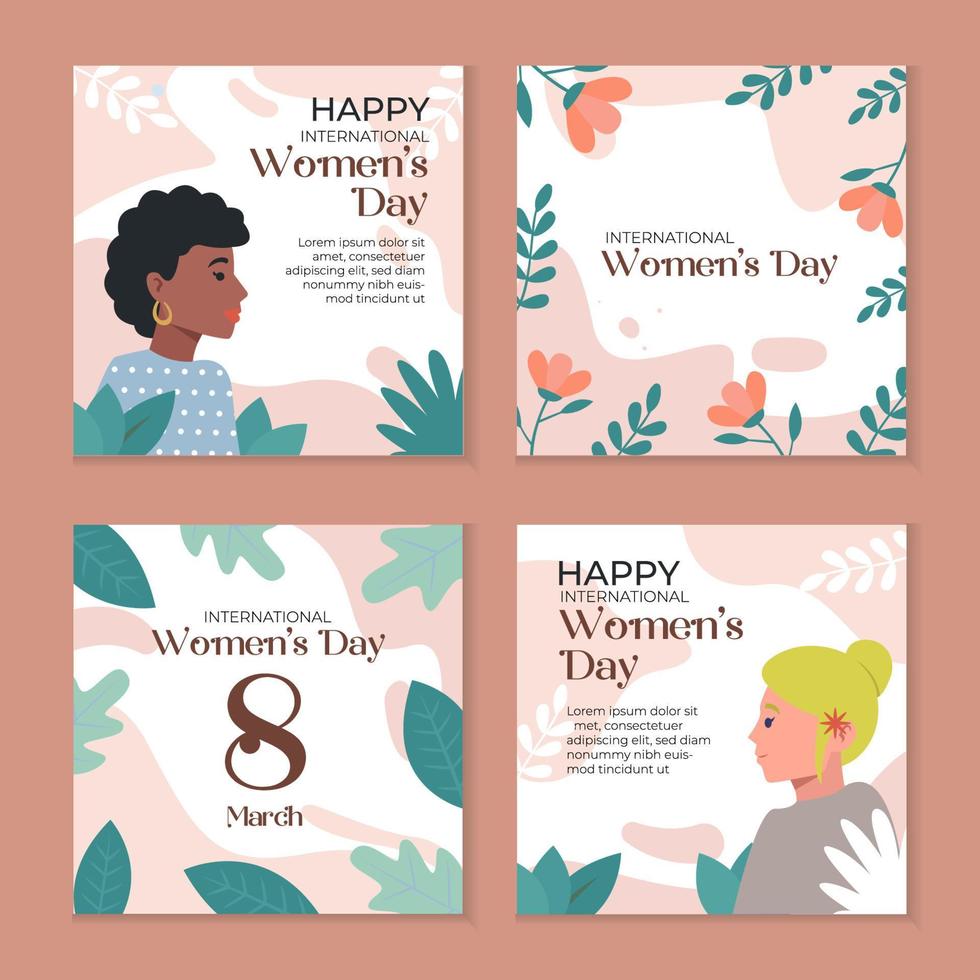 Women's Day Concept Social Media Design vector