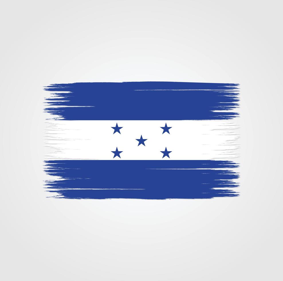 bandera de honduras con estilo pincel vector