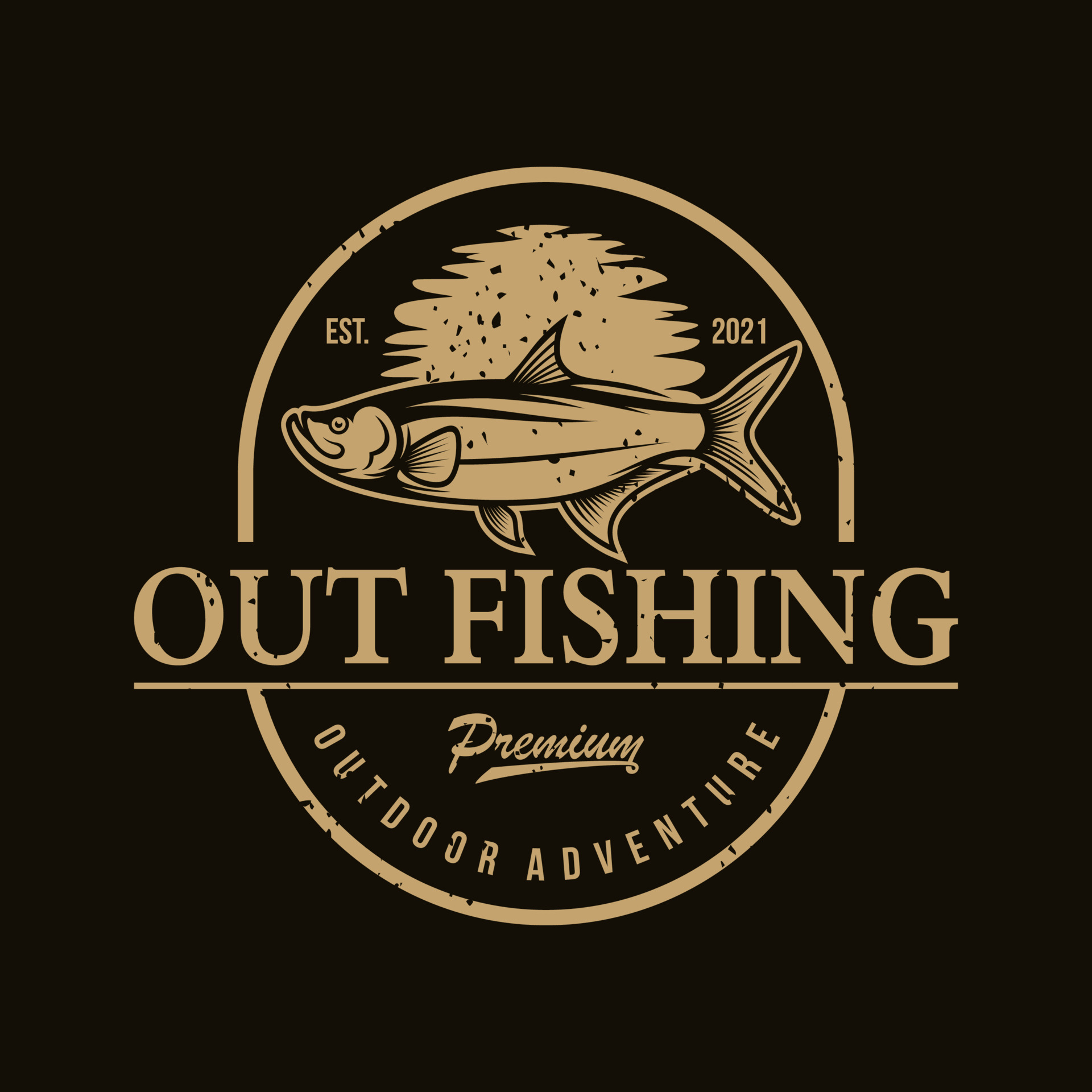Fishing logo design template illustration 5426240 Vector Art at Vecteezy