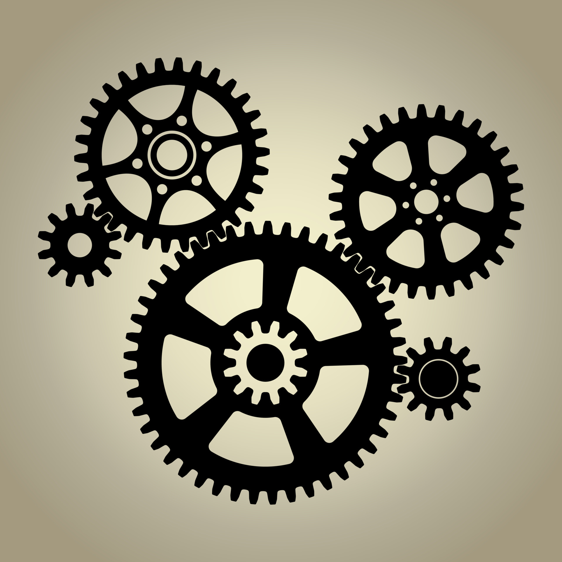 Set Of Gears For Meaning Unity On Isolated Background Stock Photo, Picture  and Royalty Free Image. Image 54413671.