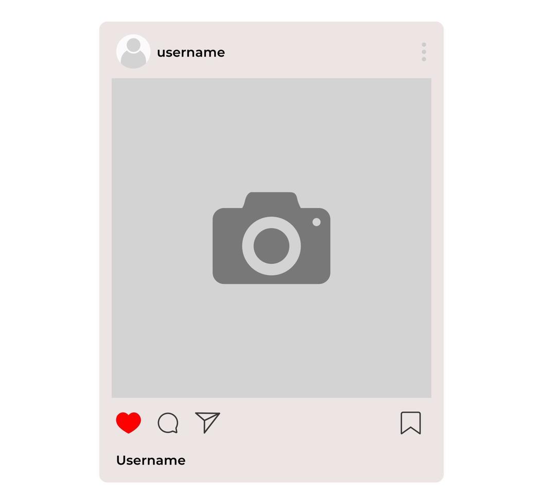 Mockup on Social Media Vector Template
