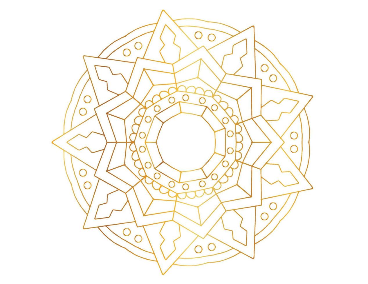 Mandala artwork with golden design, background, pattern, flower, Arabic style vector