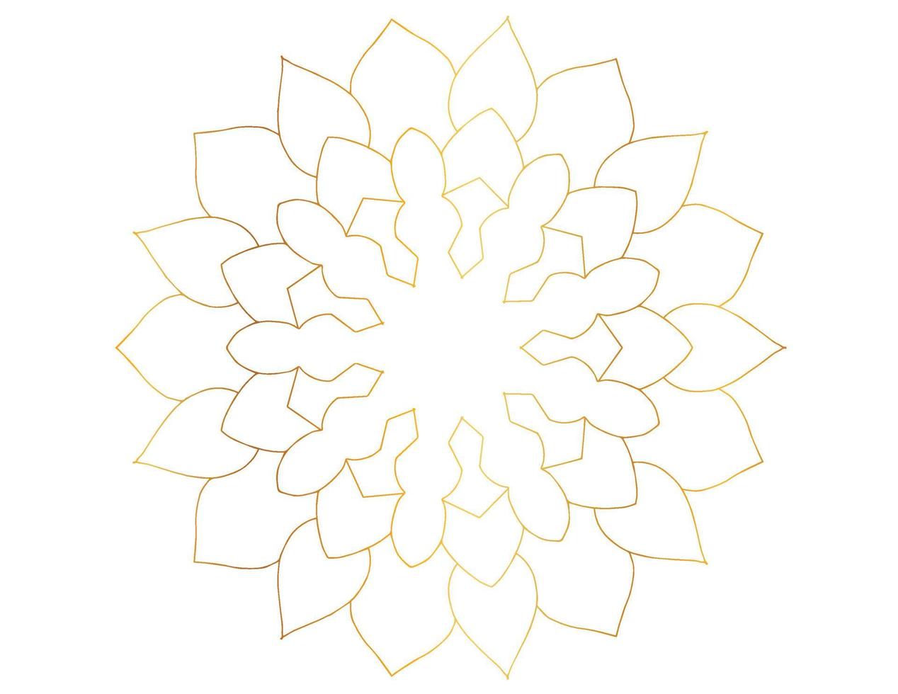 Mandala design with golden pattern, background, flower, traditional vector