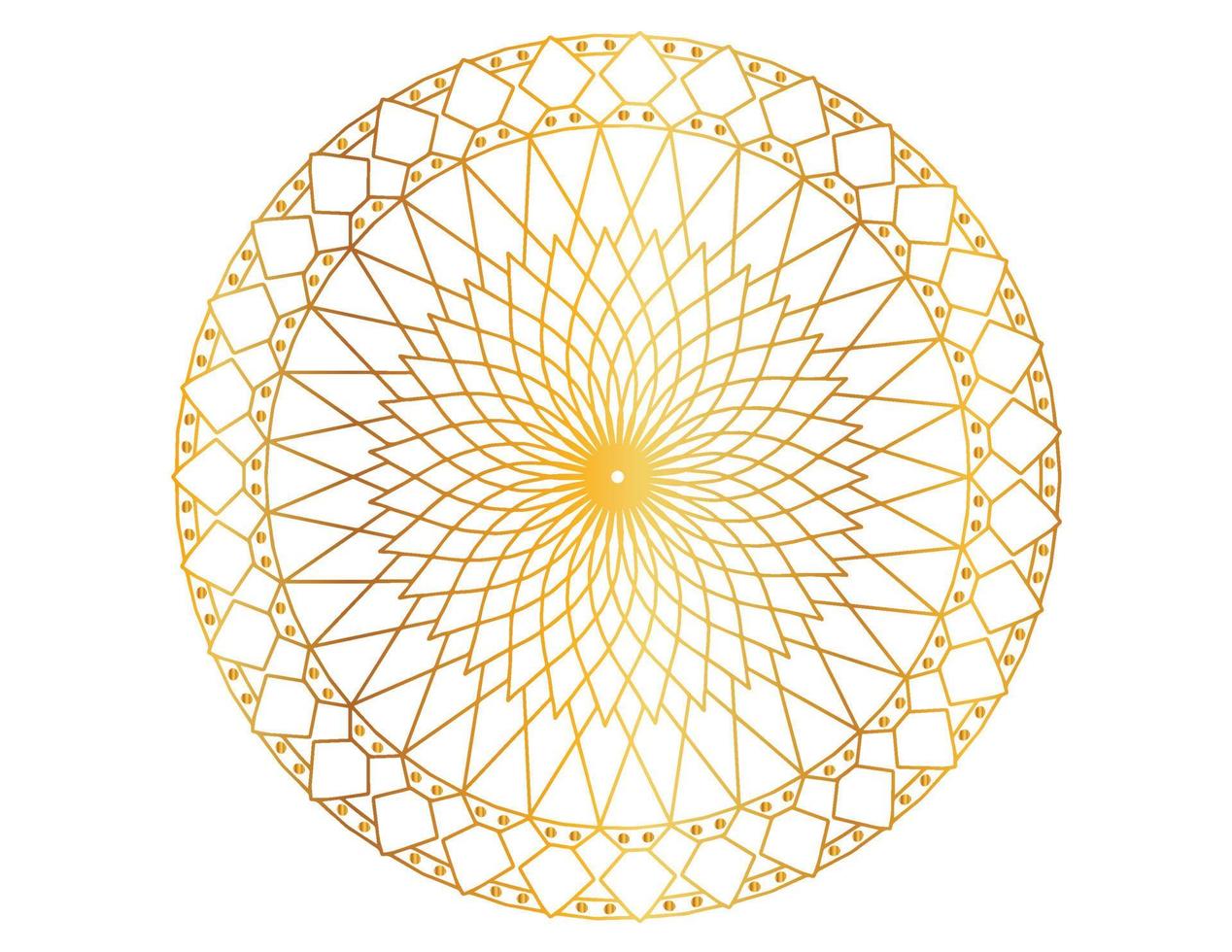 Golden mandala design pattern, background, flower, ornament vector