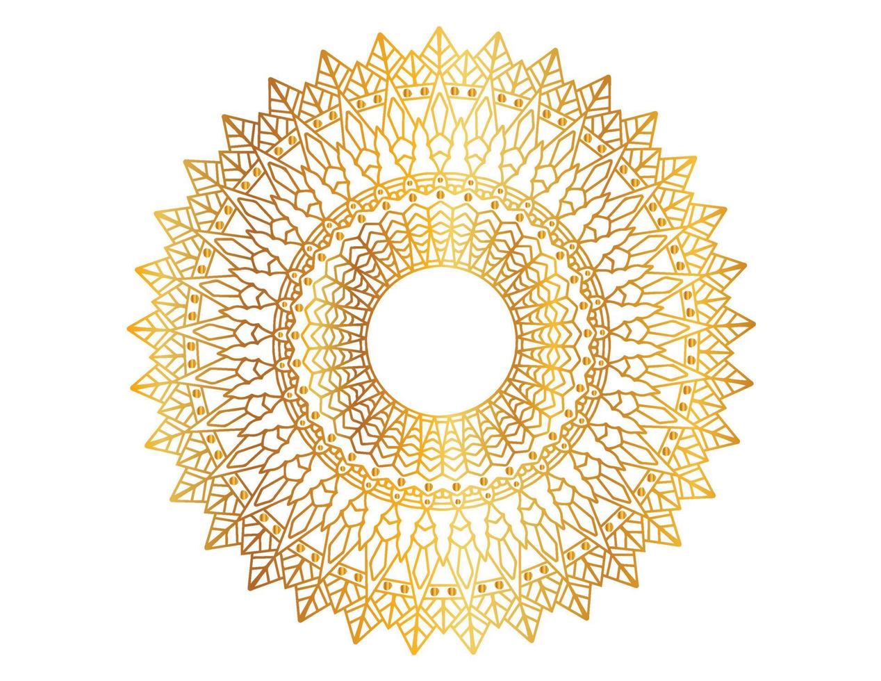 Golden mandala design pattern, background, flower, ornament vector
