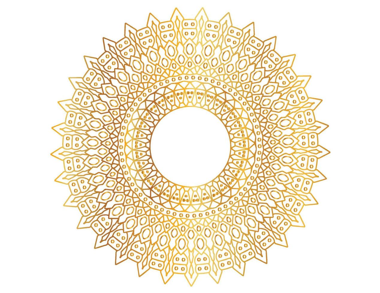 patrón de diseño de mandala dorado, fondo, flor, ornamento vector