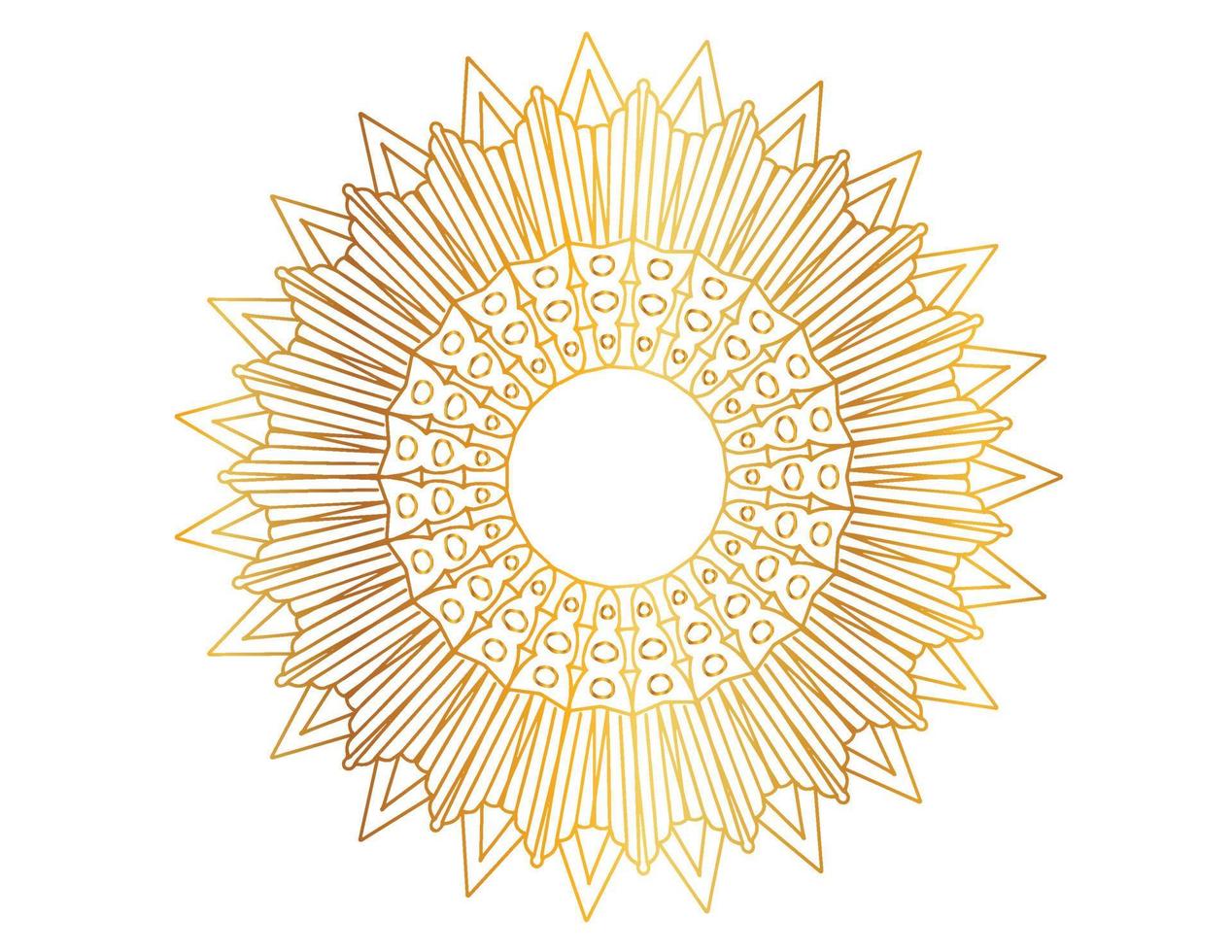 Golden mandala design pattern, background, flower, ornament vector