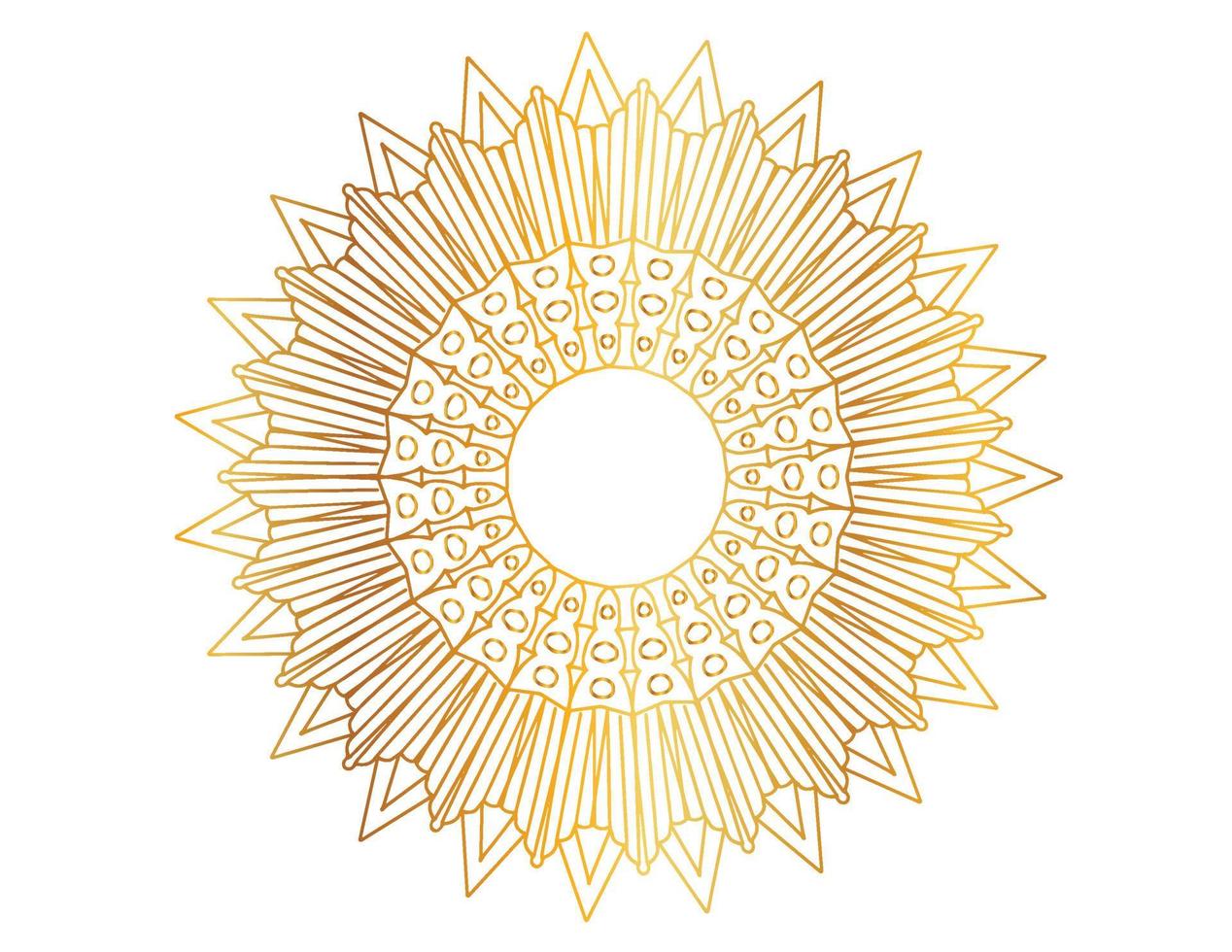 patrón de diseño de mandala dorado, fondo, flor, ornamento vector