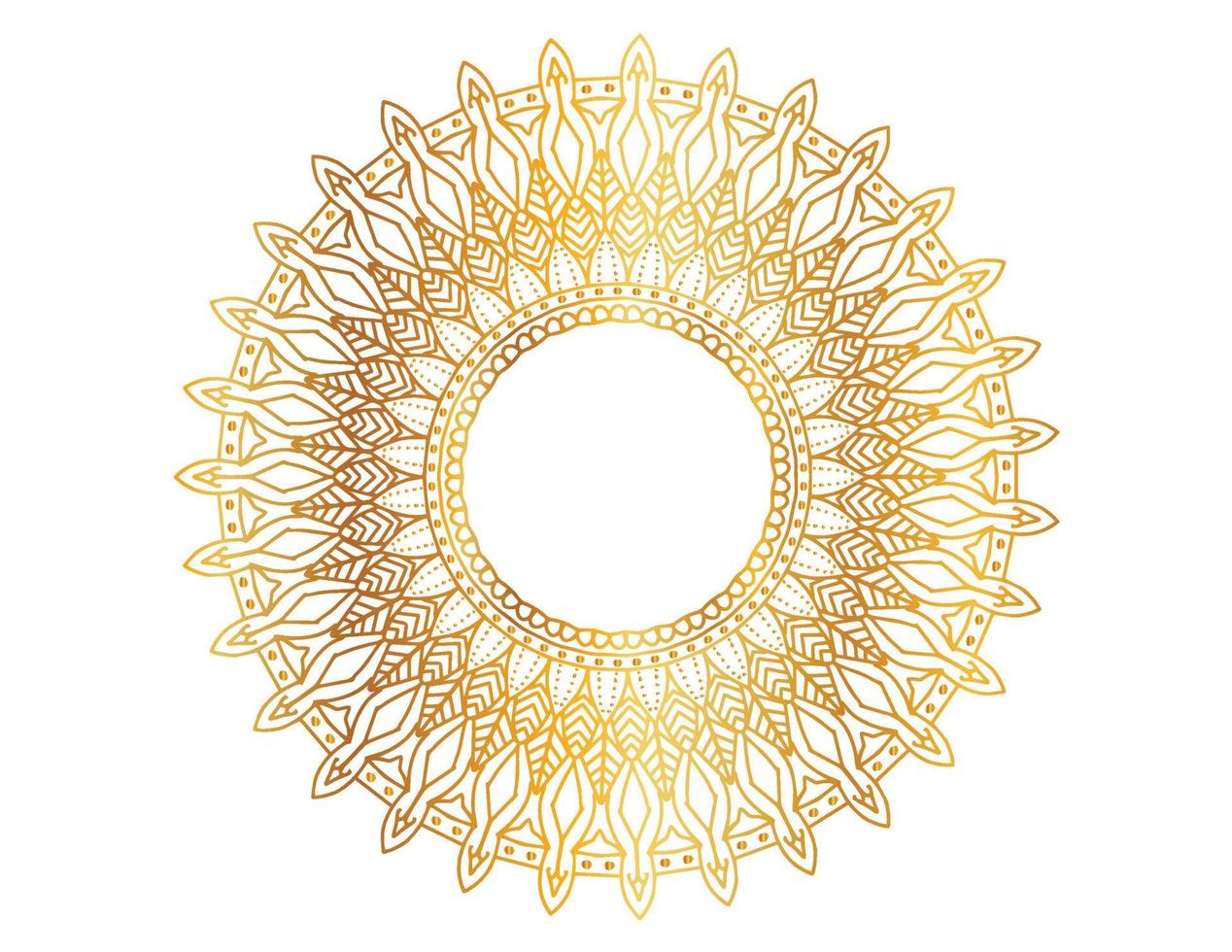 Golden mandala design pattern, background, flower, ornament vector