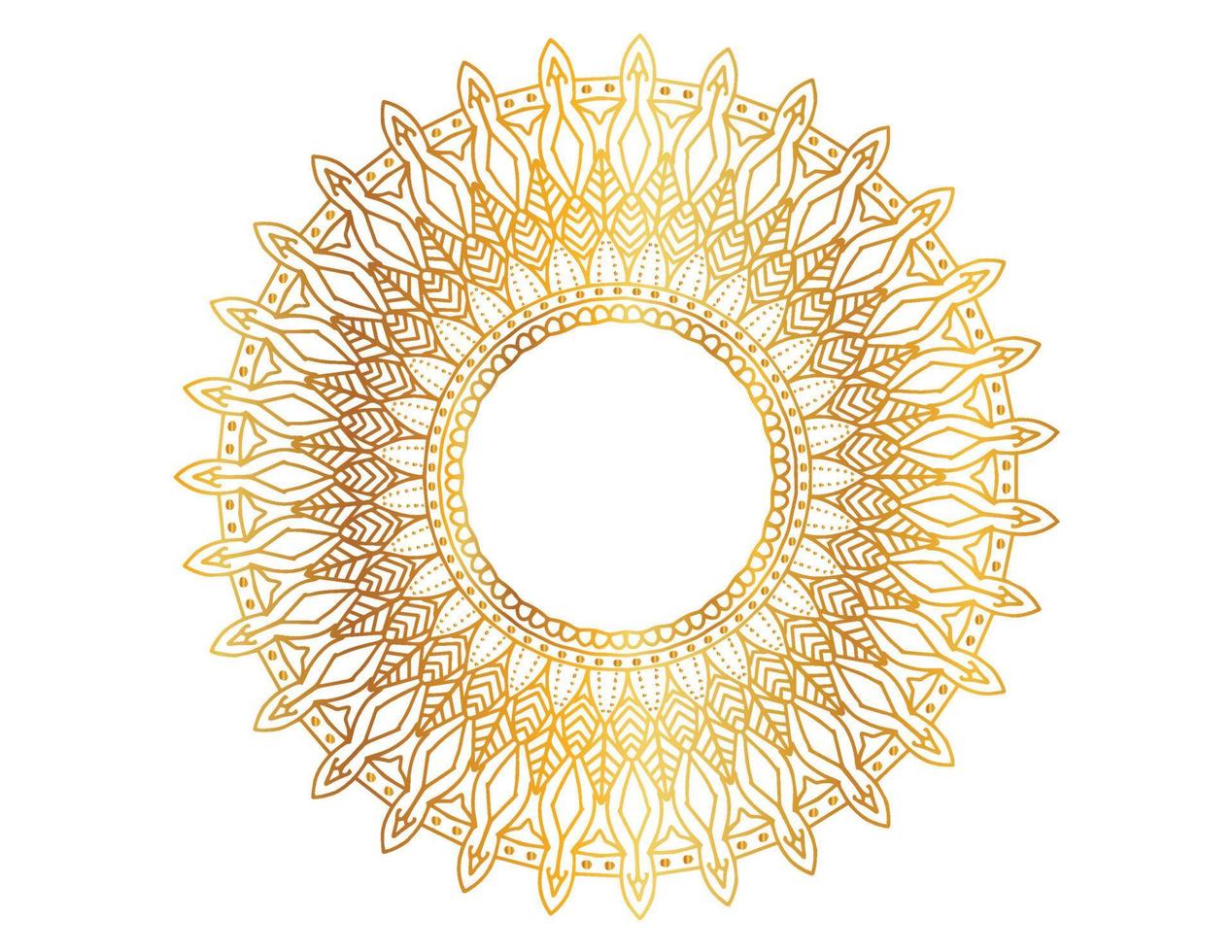 Golden mandala design pattern, background, flower, ornament vector