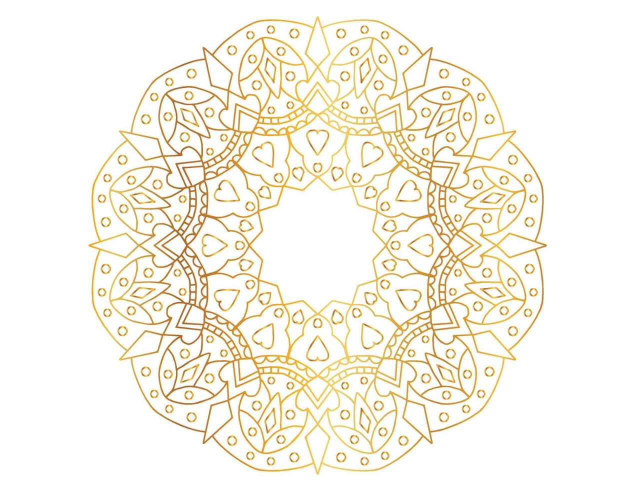 Golden mandala design pattern, background, flower, ornament vector