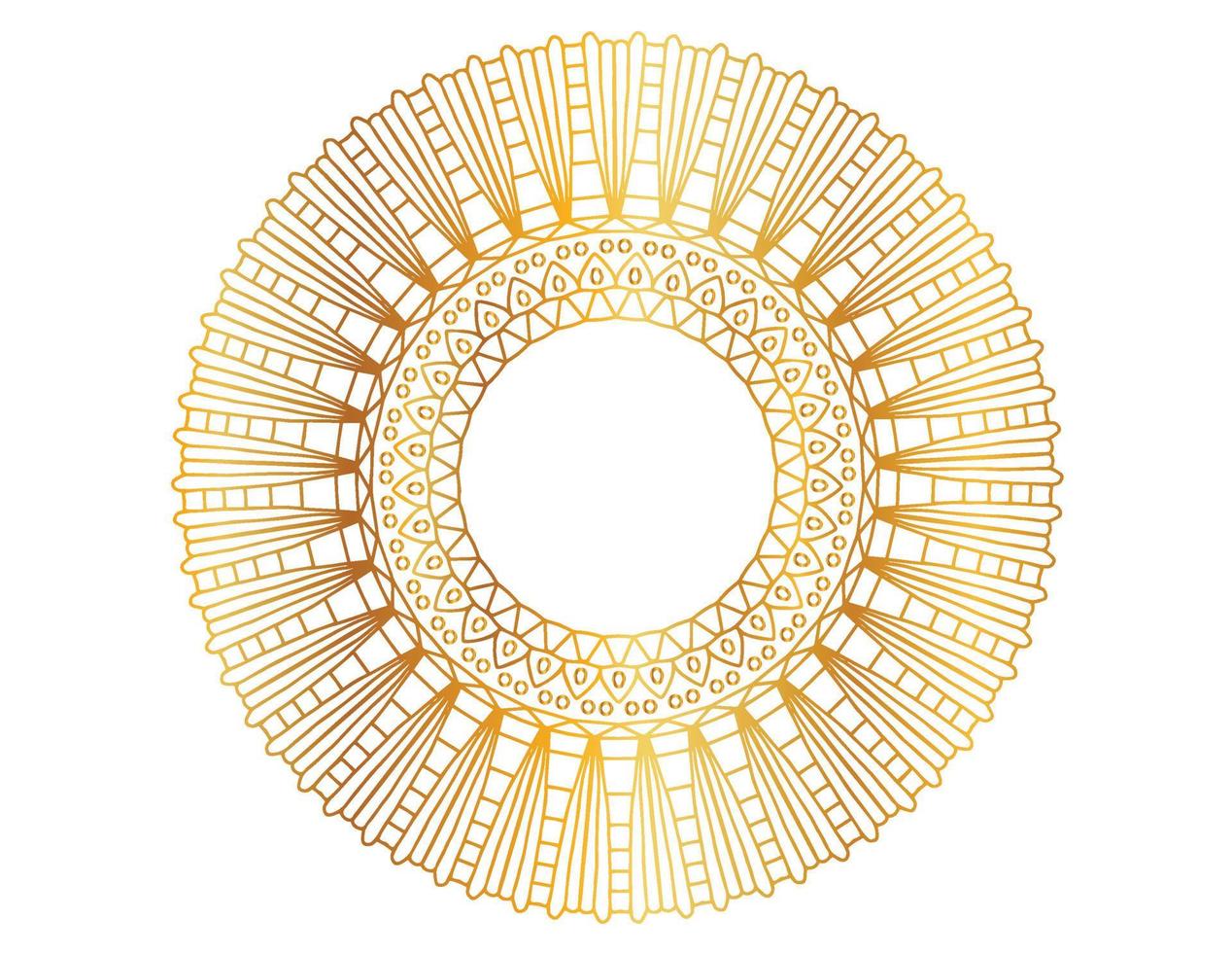 Golden mandala design pattern, background, flower, ornament vector