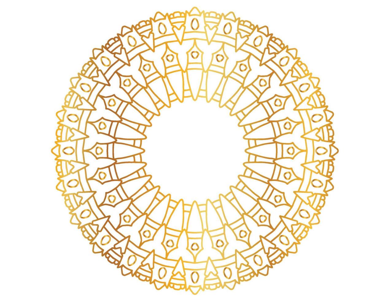 Golden mandala design pattern, background, flower, ornament vector