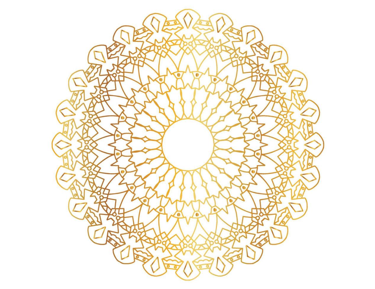 Golden mandala design pattern, background, flower, ornament vector