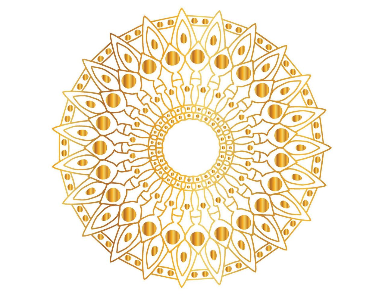 patrón de diseño de mandala dorado, fondo, flor, ornamento vector