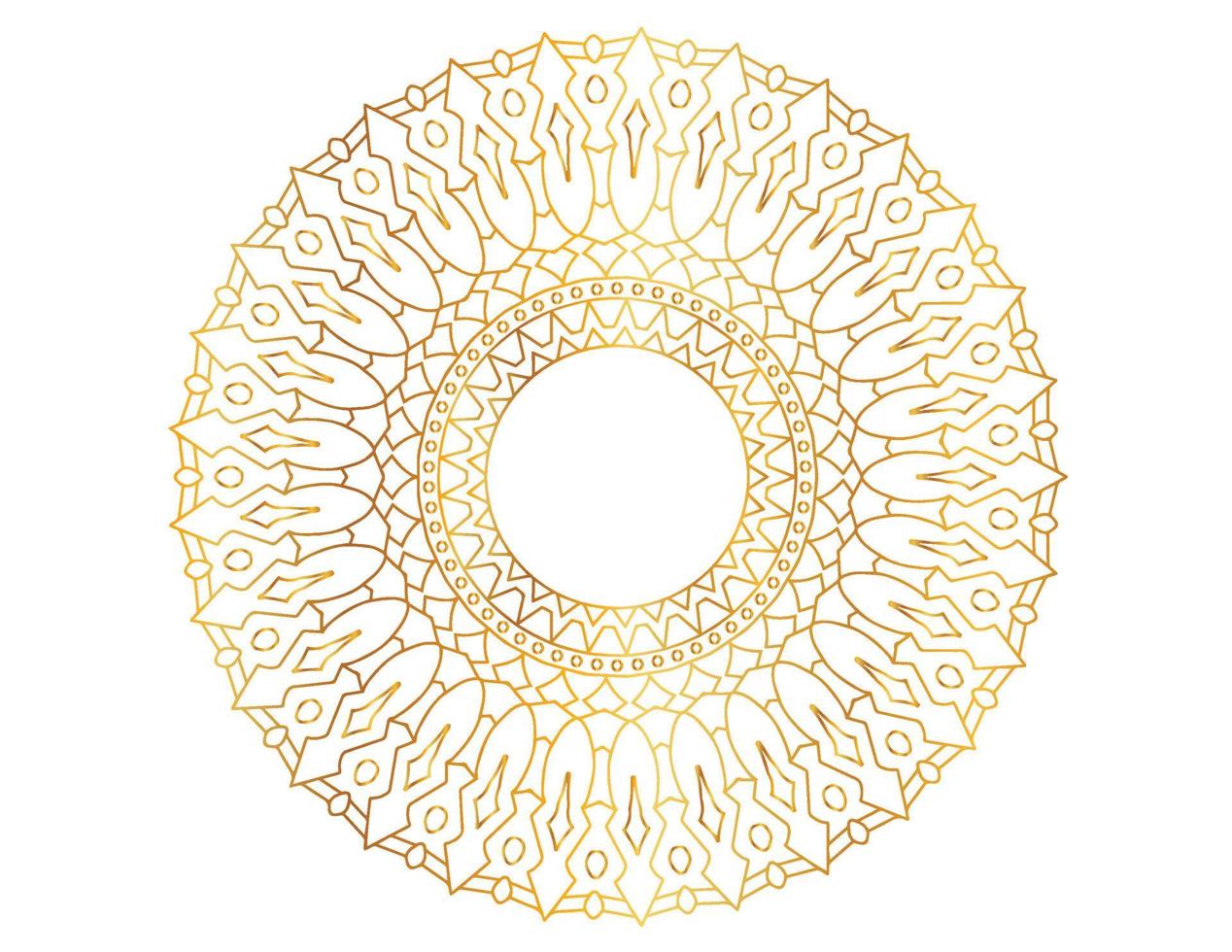 Golden mandala design pattern, background, flower, ornament vector