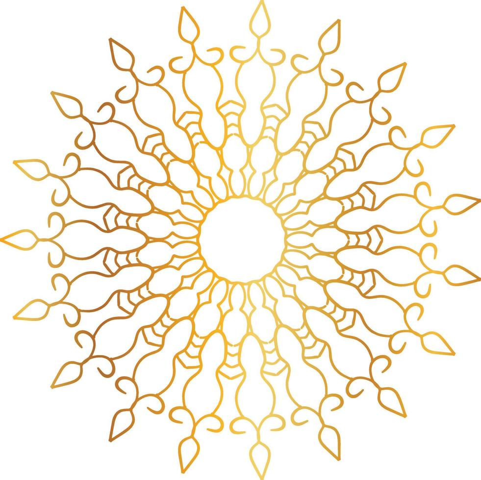 Mandala artwork with golden design, background, pattern, flower, Arabic style vector