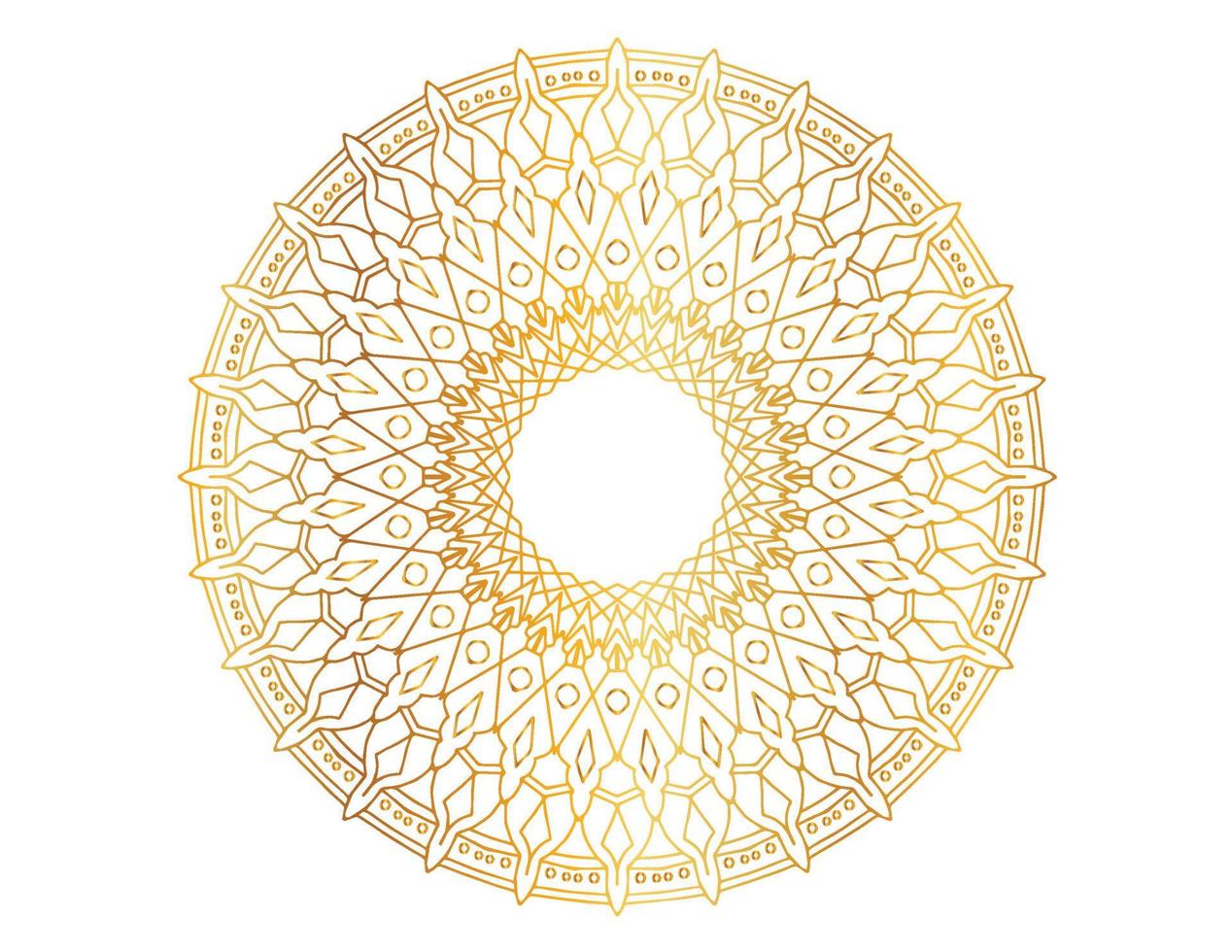 Mandala artwork with golden design, background, pattern, flower, Arabic style vector