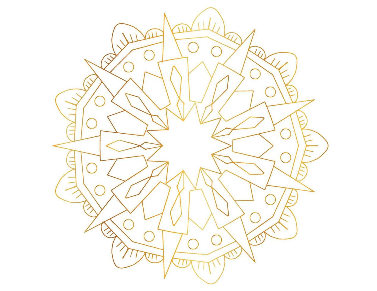 Mandala artwork with golden design, background, pattern, flower, Arabic style vector