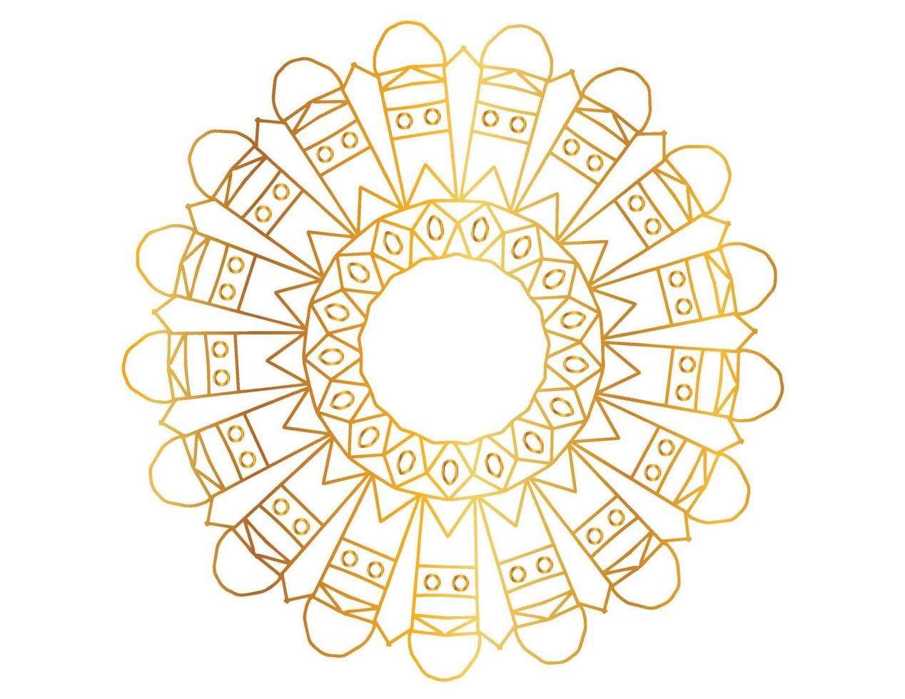 Golden mandala design pattern, background, flower, ornament vector