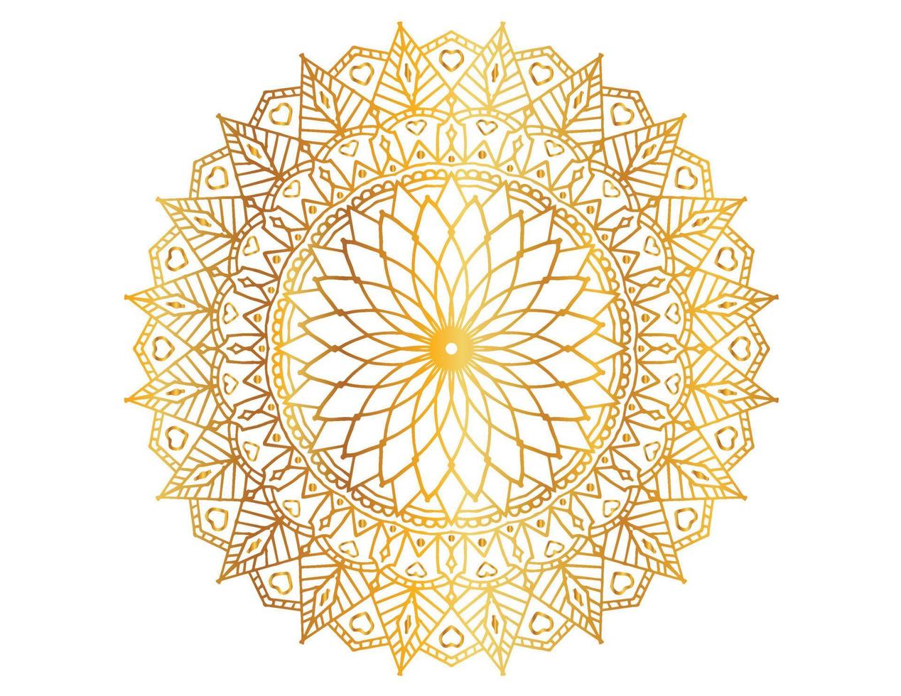 Mandala artwork with golden design, background, pattern, flower, Arabic style vector