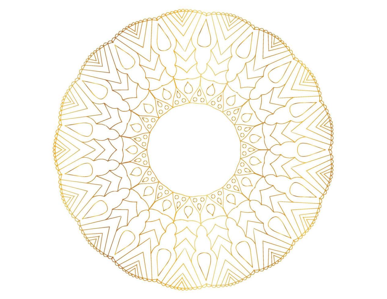 diseño de mandala con patrón dorado, fondo, flor, tradicional vector