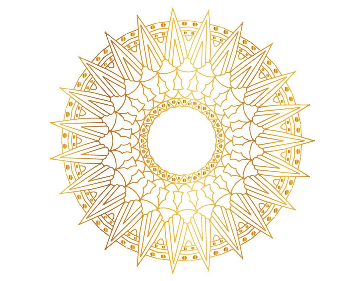 Golden mandala design pattern, background, flower, ornament vector