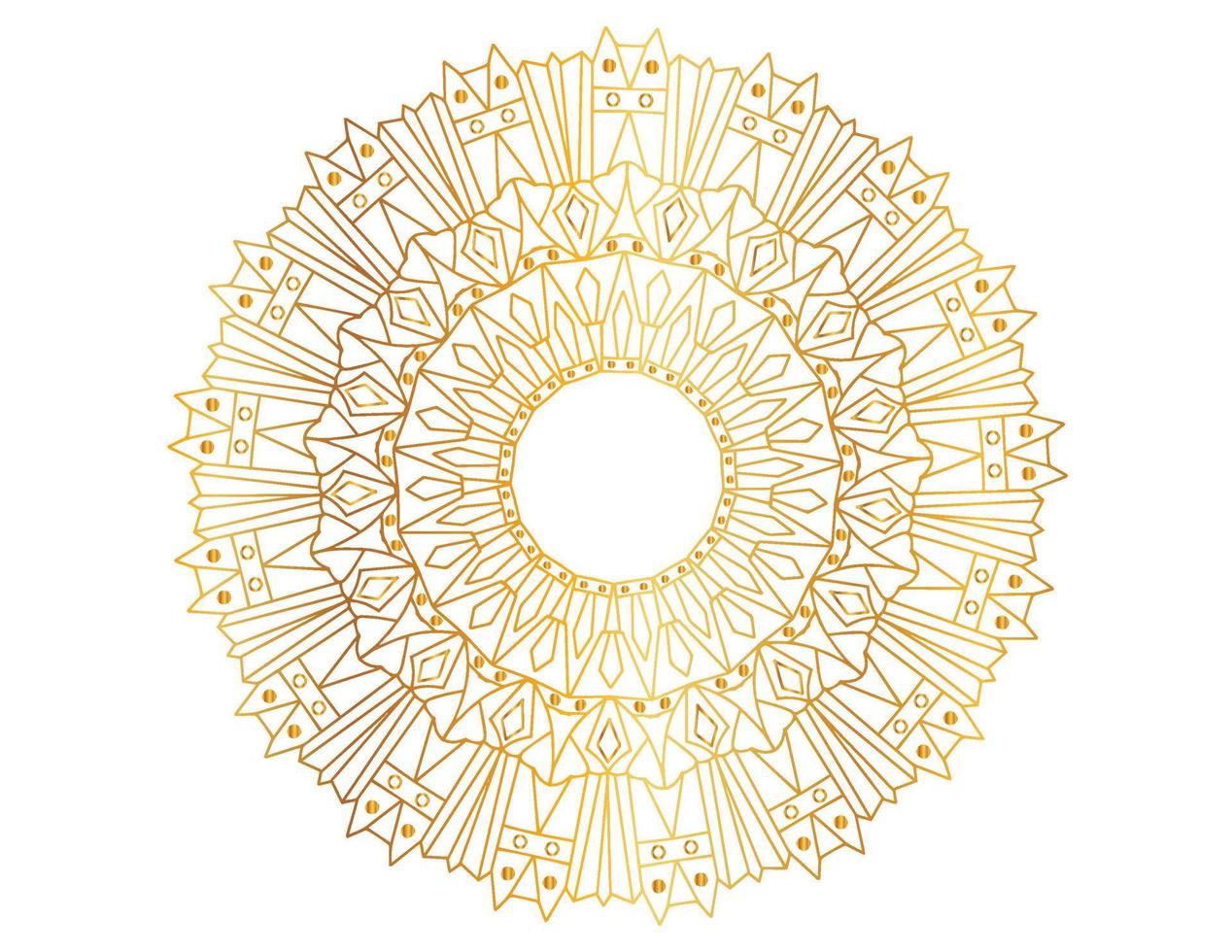 Golden mandala design pattern, background, flower, ornament vector