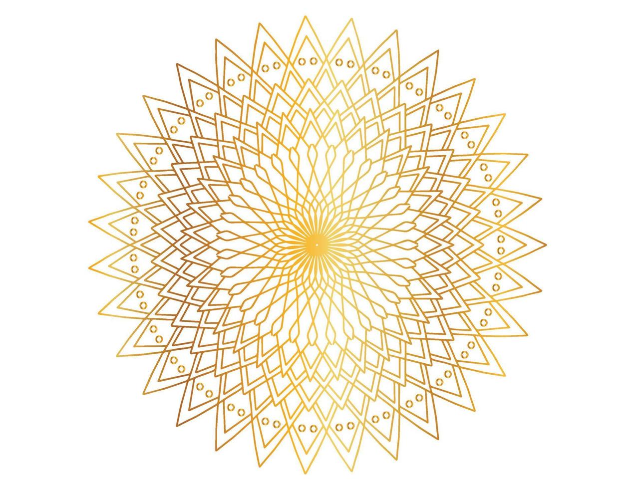 Golden mandala design pattern, background, flower, ornament vector