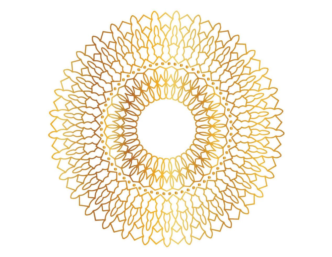 patrón de diseño de mandala dorado, fondo, flor, ornamento vector