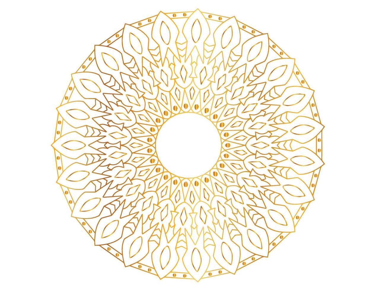 patrón de diseño de mandala dorado, fondo, flor, ornamento vector