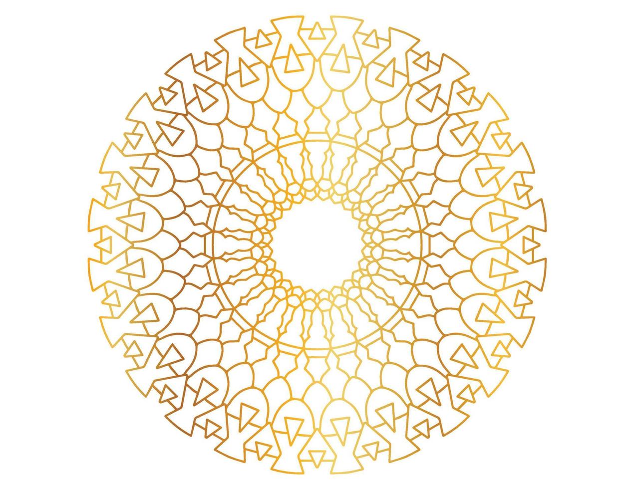 Golden mandala design pattern, background, flower, ornament vector