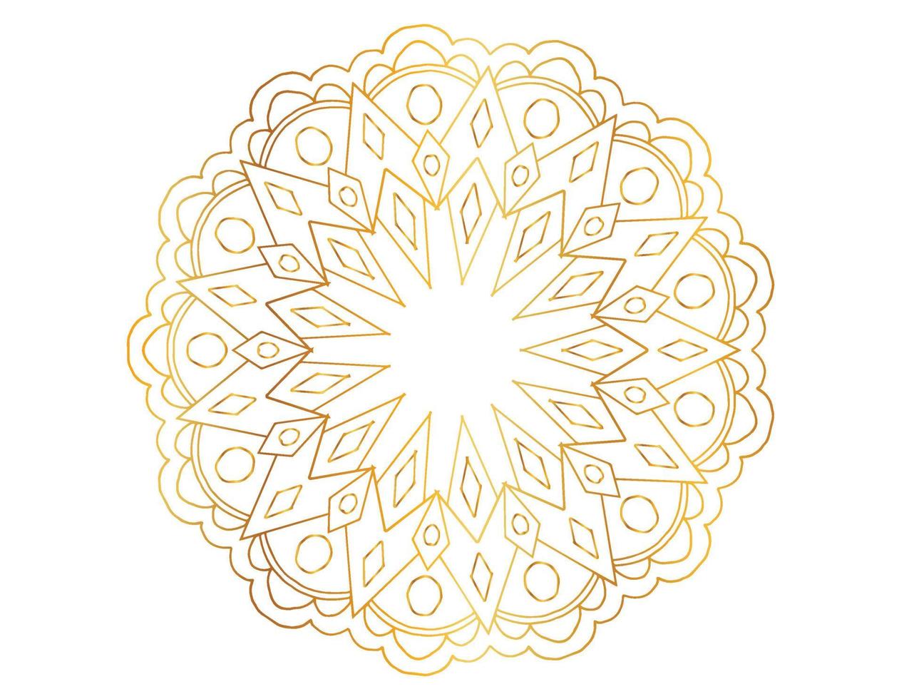 Mandala artwork with golden design, background, pattern, flower, Arabic style vector