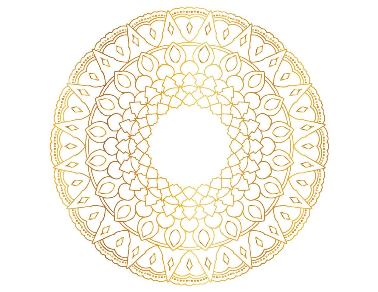 ilustraciones de mandala con diseño dorado, fondo, patrón, flor, estilo árabe vector