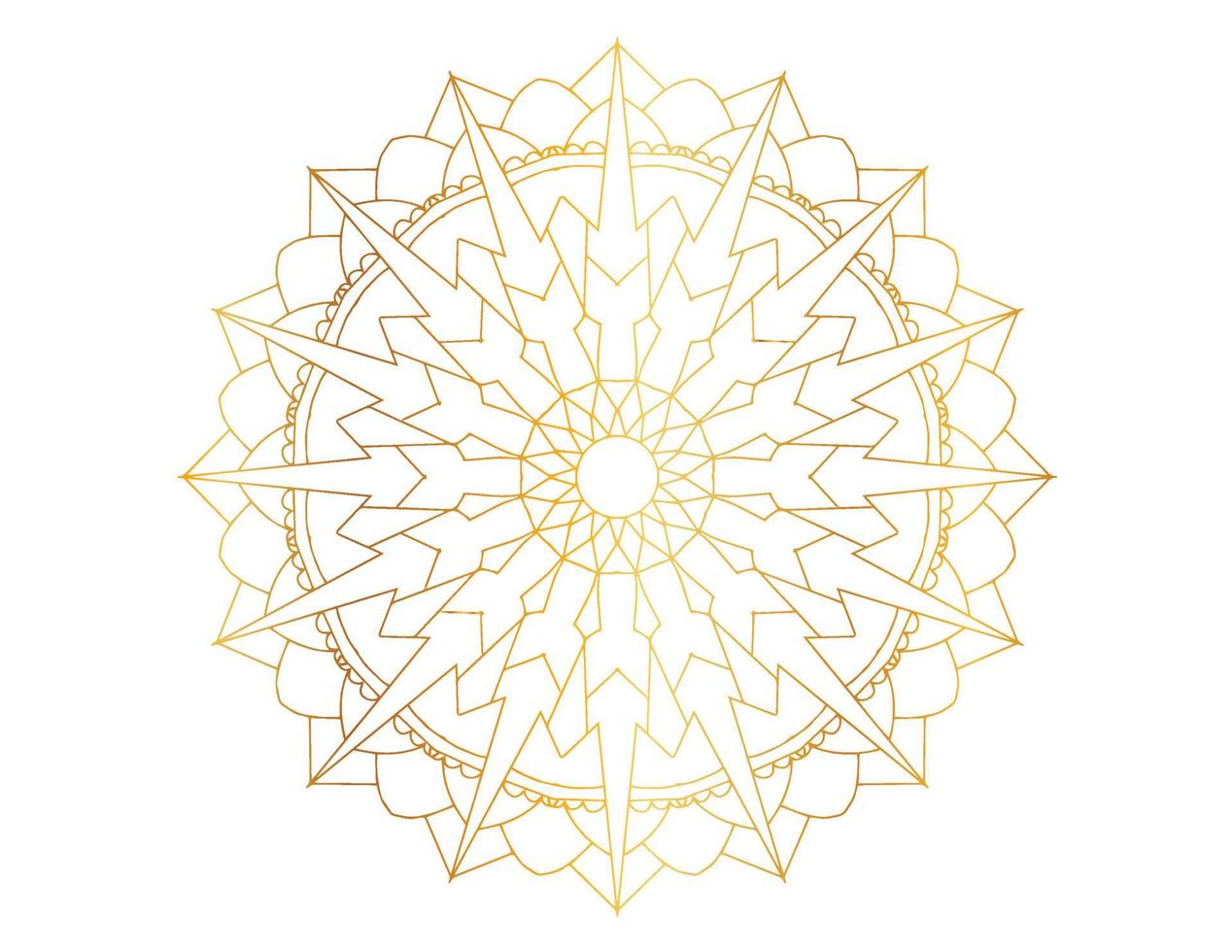 Mandala artwork with golden design, background, pattern, flower, Arabic style vector