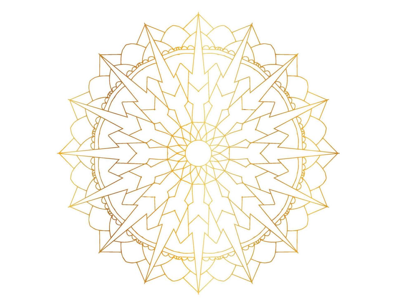 Mandala artwork with golden design, background, pattern, flower, Arabic style vector