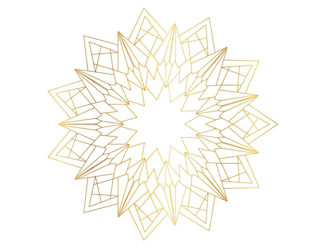 Mandala design with golden pattern, background, flower, traditional vector