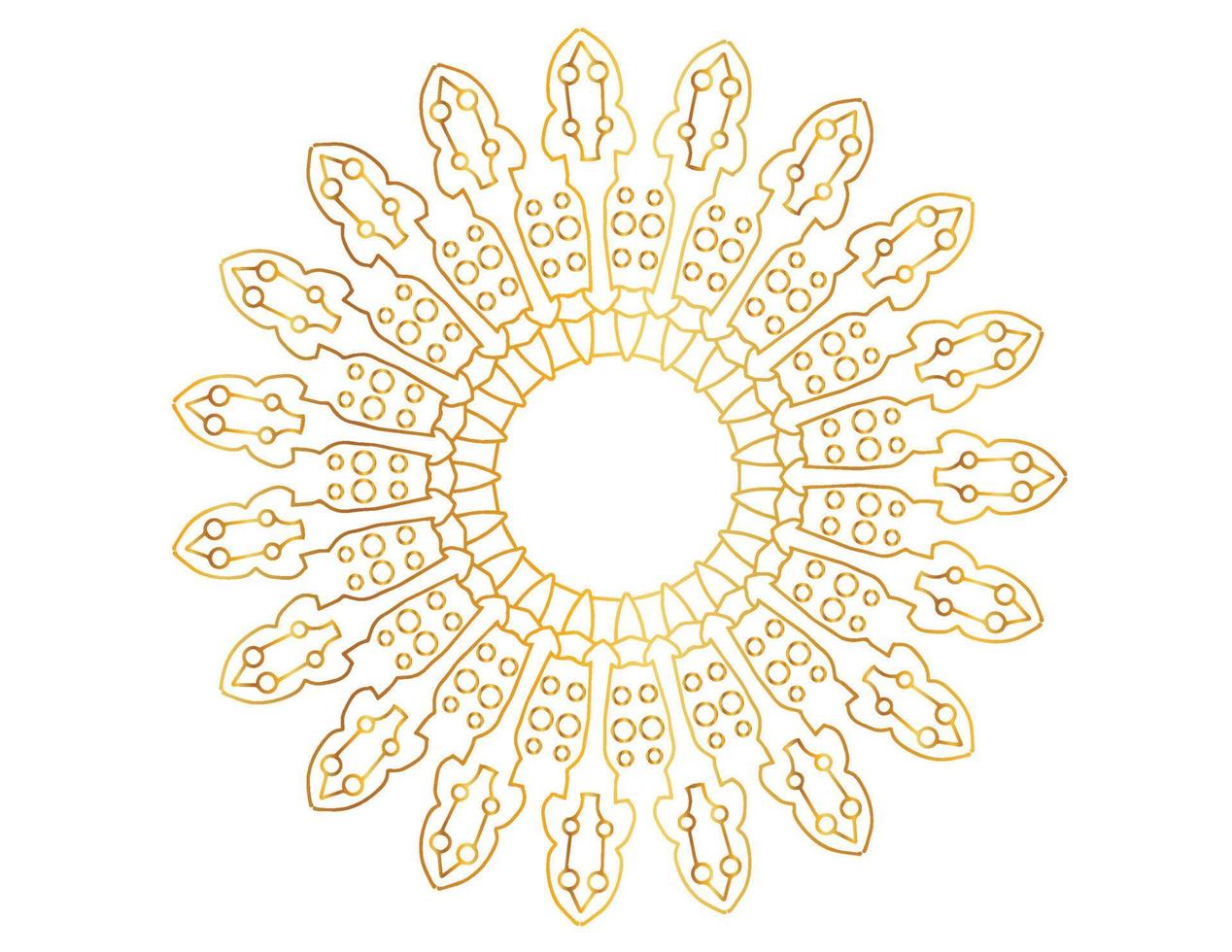 diseño de mandala con patrón dorado, fondo, flor, tradicional vector