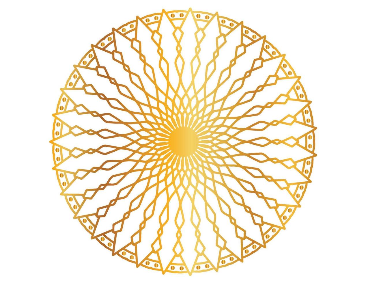 Golden mandala design pattern, background, flower, ornament vector
