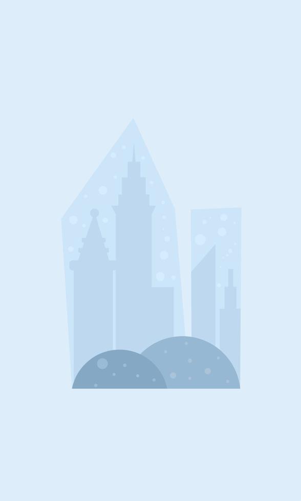 Winter in the city vector