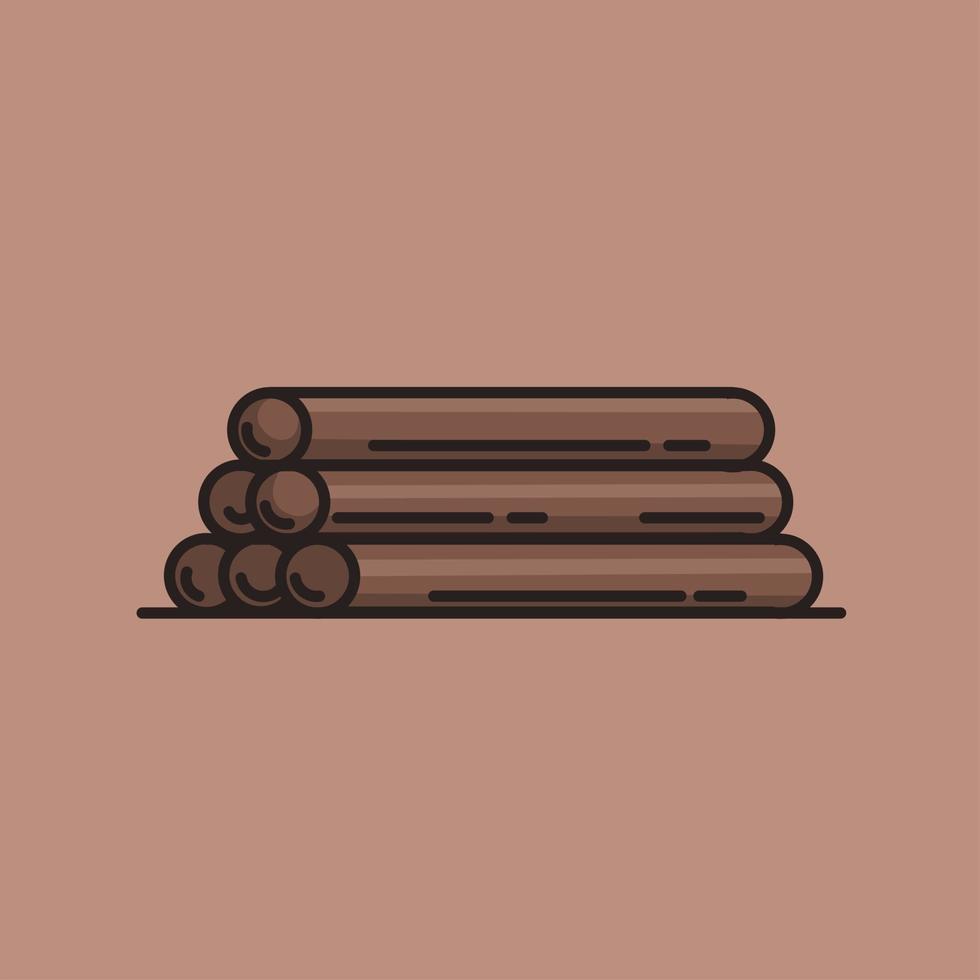 Pile of logs vector