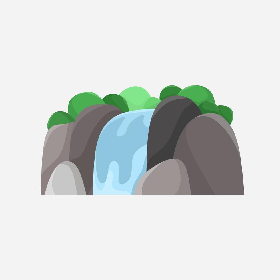 Waterfall flat illustration vector