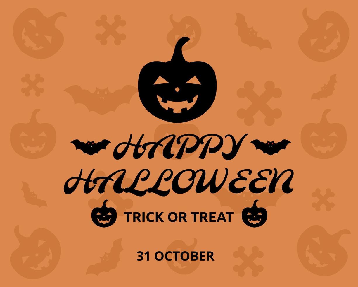 Illustration vector design of Halloween background template