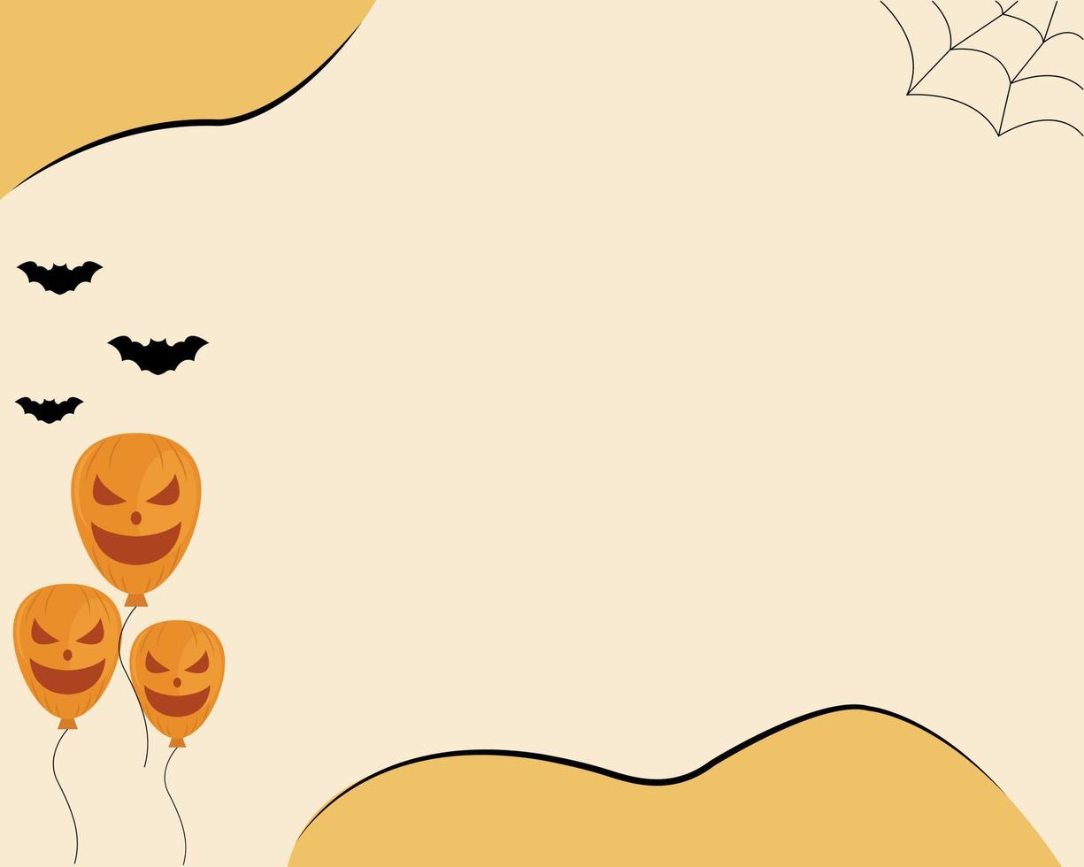 ilustración, diseño vectorial, de, halloween, plano de fondo, plantilla, copia, espacio en blanco, area. vector