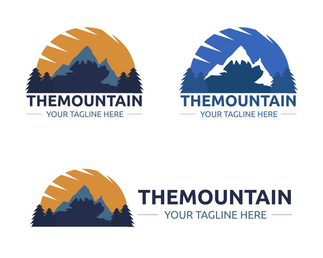 Illustration vector design of mountain logo template for business or company
