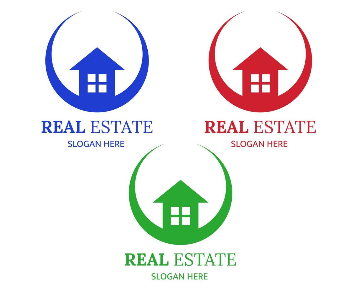 Illustration vector design of real estate logo template for business or company